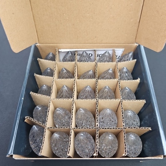 GEMMY Commercial Pro 25 Ct C9 Cool White LED Christmas String Light Bulbs E17 - Picture 3 of 3